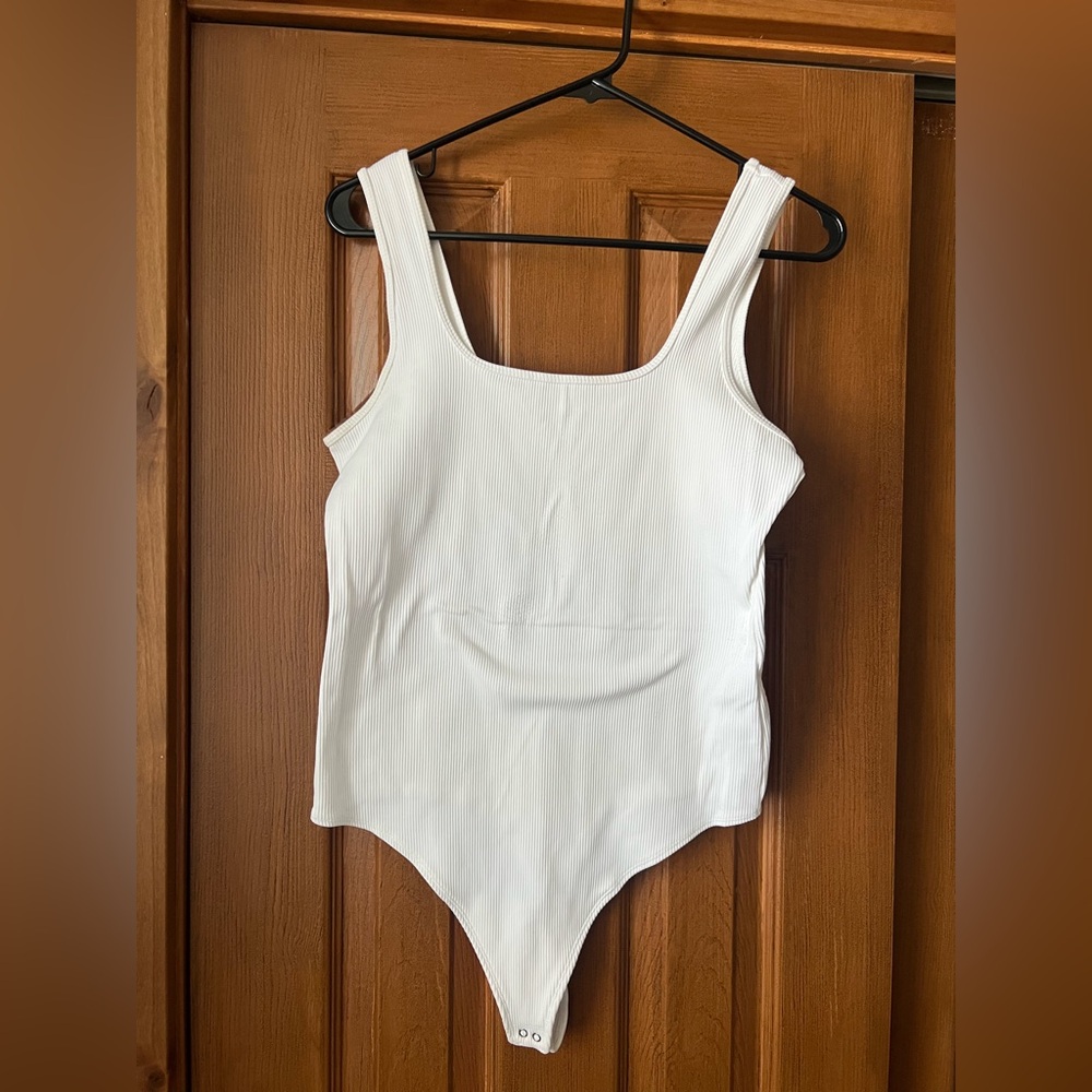 Abercrombie and Fitch White Ribbed Women’s One Piece